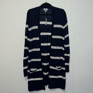 NWT Old Navy Blue & White Striped Lightweight Open Cardigan ZZ14